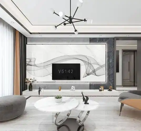 60款石材(岩板)悬空背景墙设计参考_装修_大理石_风格