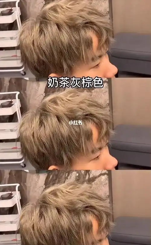 男士发色分享奶茶灰棕色