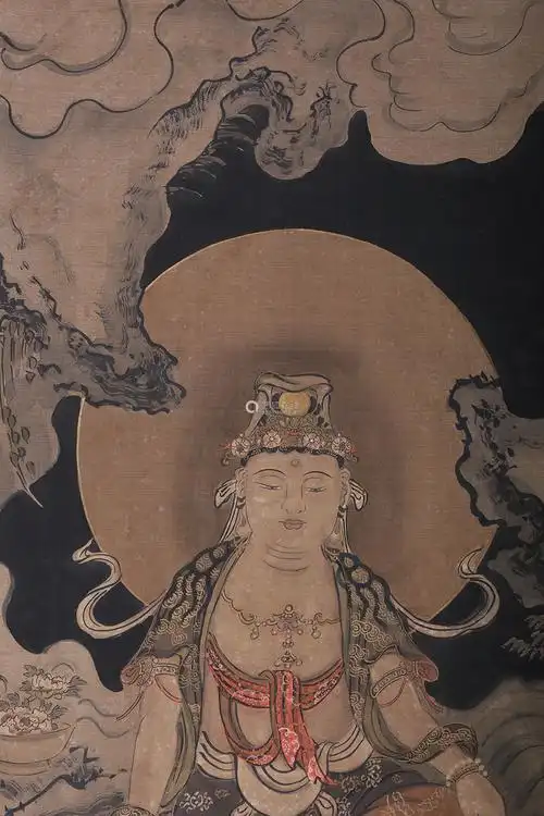 丁云鹏 佛像 设色绢本立轴-【成交 价格 图片】