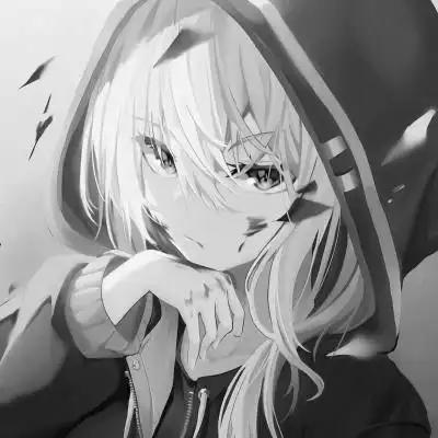 高质量动漫女头黑白图片 高清好看的黑白画女动漫_女生微信头像_头像