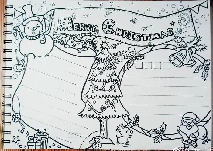 merry christmas手抄报版面设计图片