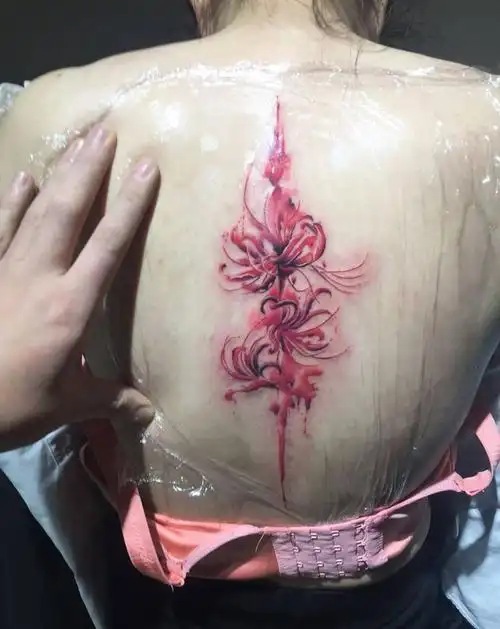 彼岸花纹身图片(2)_山东省潍坊市纹身店-灵界刺青,山东省潍坊市纹身师