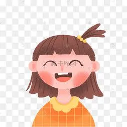 六一儿童节女孩哈哈笑卡通免抠素