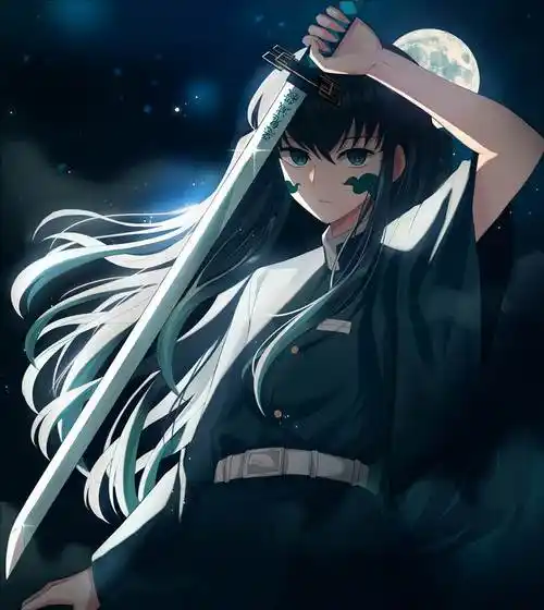 时透无一郎richye的鬼灭之刃插画图片