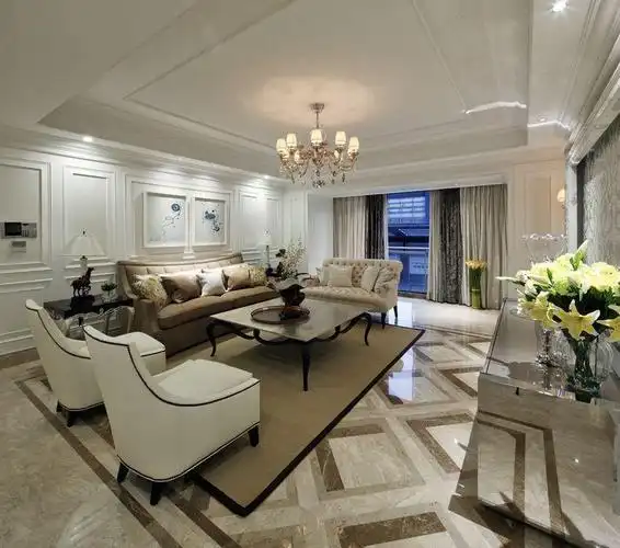 简欧风格别墅客厅沙发装修效果图欣赏