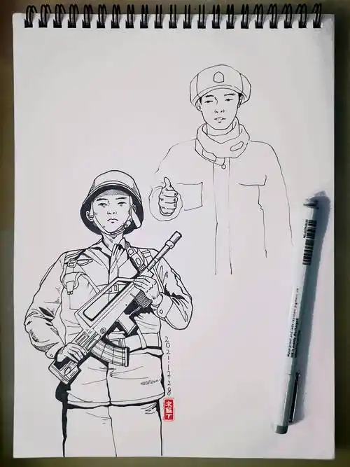 每一天,我们都会手绘一幅正能量速写画,挑战365天不间断,欢迎大家监督