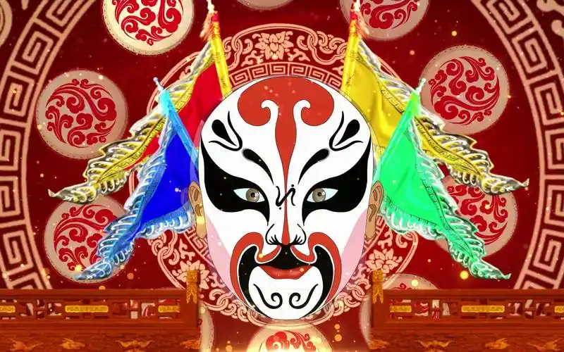 戏曲《说唱脸谱》舞台led背景视频素材