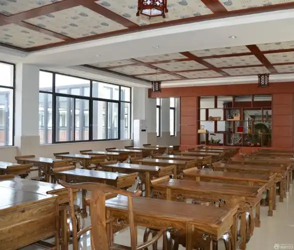 沈阳培训学校室内中式吊顶装修效果图