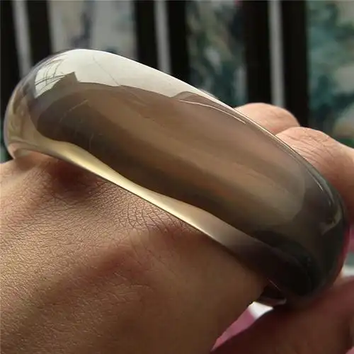 手镯天然巴西玛瑙加宽加厚原色优化精美纹理手镯