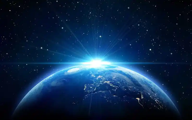 地球从空间4k2560x1600分辨率查看