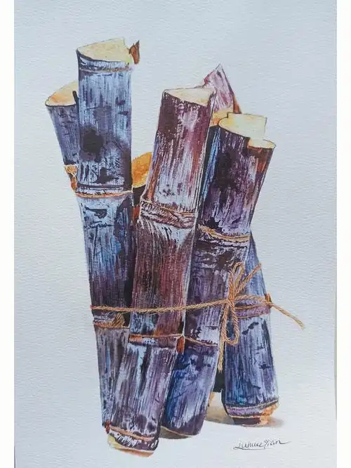 水彩甘蔗加步骤图