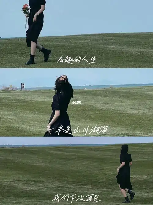 草地拍照文案全在图片里