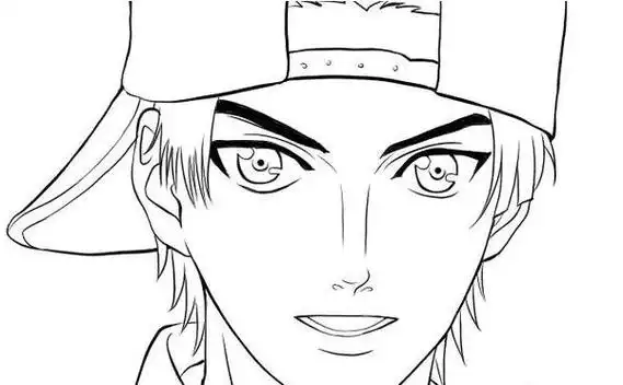 简笔画男孩霸道帅气