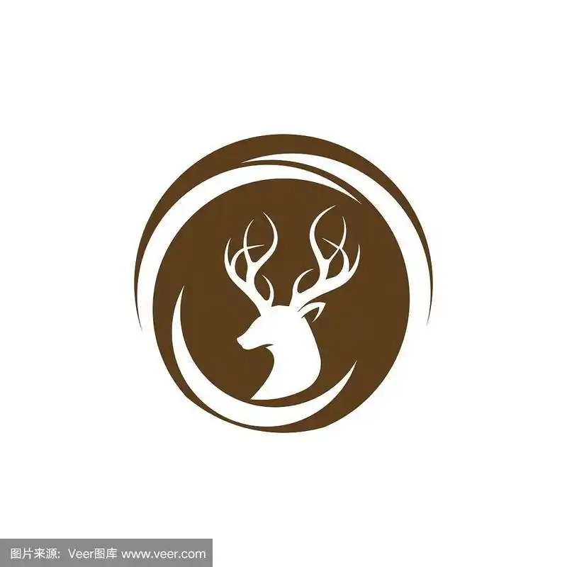 鹿图标矢量插图设计