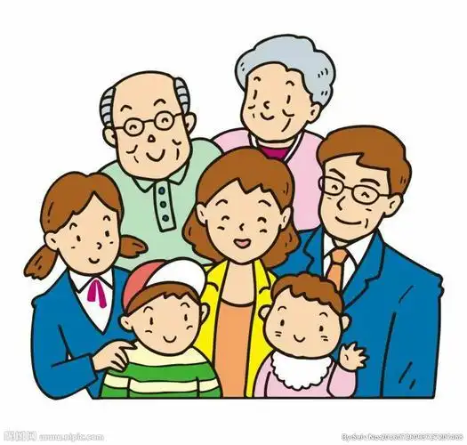 家庭成员简笔画家庭成员简笔画5人