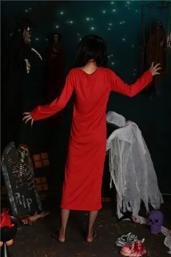 万圣节造型 造型服装 贞子服装 红色长裙 nj1717-2 一件代发