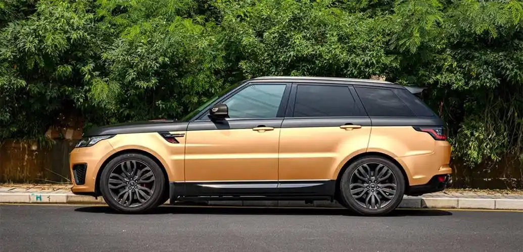 路虎揽胜lbfilm改色膜超亚流砂金霸气的金色系