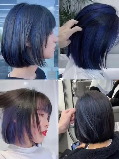 2022最洋气的雾霾蓝灰挑染太好看了吧