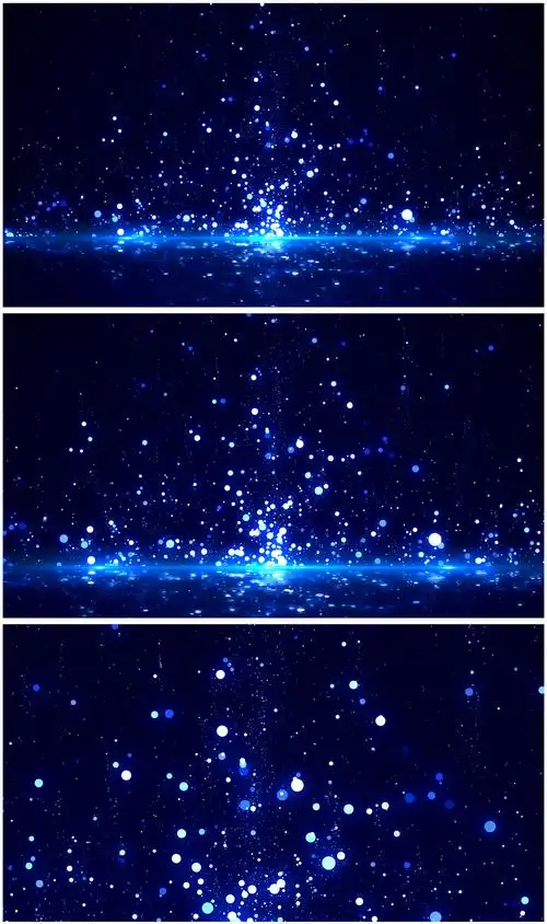 4k唯美蓝色粒子背景视频素材