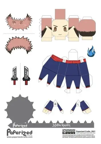 纸模《我的世界》掠夺者 纸模《咒术回战》男主角虎杖悠仁!