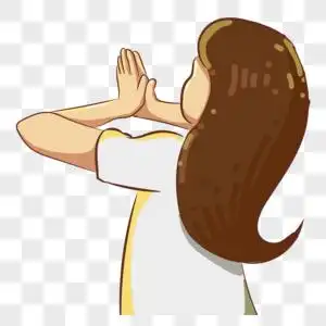 双手合十元素素材