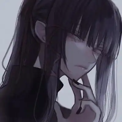 唐崎夜雨 丧系动漫女头 cr:早见_卡通动漫头像_我要个性网