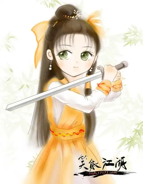 【 玩家手绘:笑傲江湖任盈盈q版漫画】