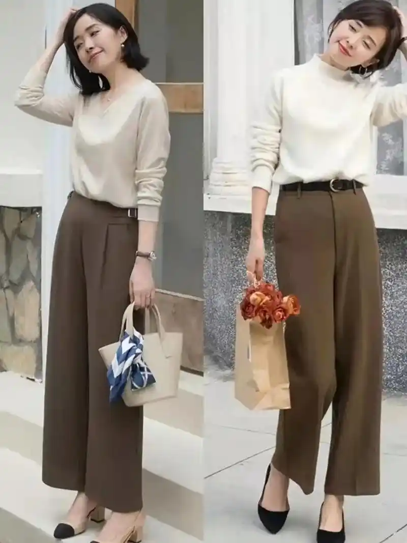 秋季穿搭其实很简单4类阔腿裤搭配小技巧轻松穿出笔直大长腿