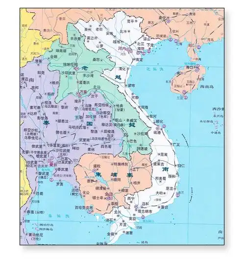 2020新版世界分国地理图越南地图精装袋装双面内容加厚覆膜防水折叠