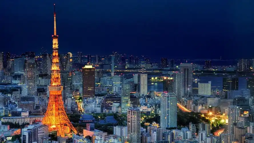 唯美日本东京塔风光桌面壁纸