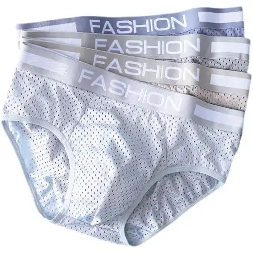 男士三角短裤大码新款网眼裤头抗菌内裤夏季男三角内裤