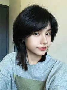 假发男狼尾中长直发网红鲻鱼头日系中性层次感发套仿真透气全头套