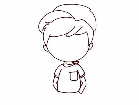 帅气男生简笔画全身画步骤图解怎样画帅气的男生简笔画