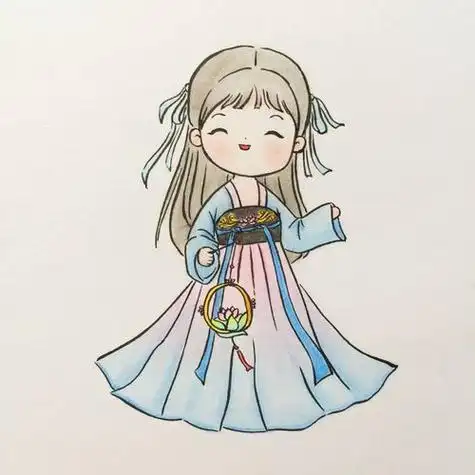 简笔画教程一组古风q版仙女简笔画古风子头像简笔画q萌可爱の古风小姐