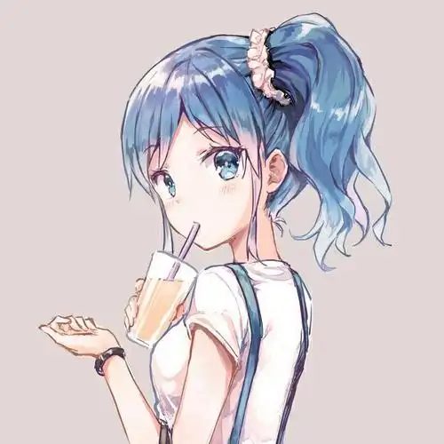 出单:拿奶茶的动漫少女