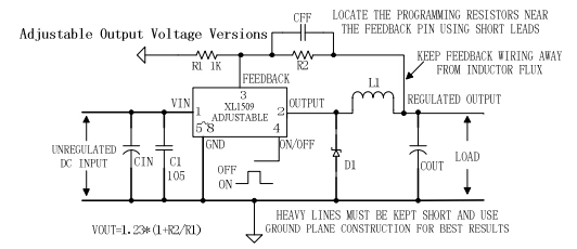 xl1509-3.3e1 40v/2a降压型电源ic