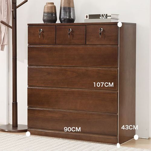 生态宜家【官方直销】五斗柜实木简约美式抽屉柜子靠墙储物柜卧室