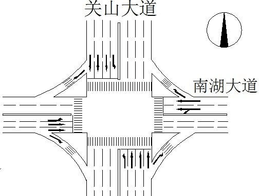 所有分类 工程科技 交通运输 交叉口评价 通过该交叉口的平面图我们