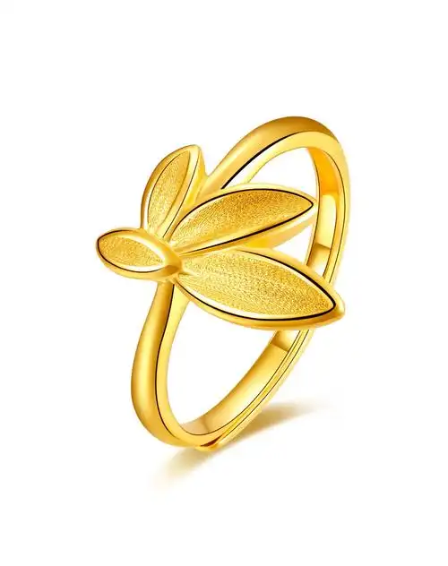 【2017新品】金至尊 足金花型戒指(计价)