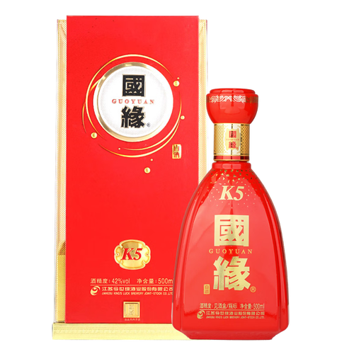 今世缘 国缘k5 柔雅醇厚型 白酒 42度 500ml*1瓶 单瓶装