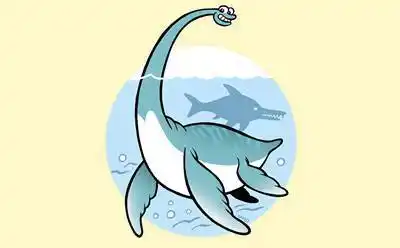 26张蛇颈龙纹身手稿素材图片