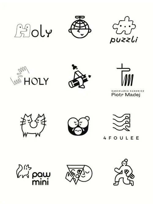 创意设计  #简笔画logo  #黑白极简设计  #标志设计  #日式logo设计