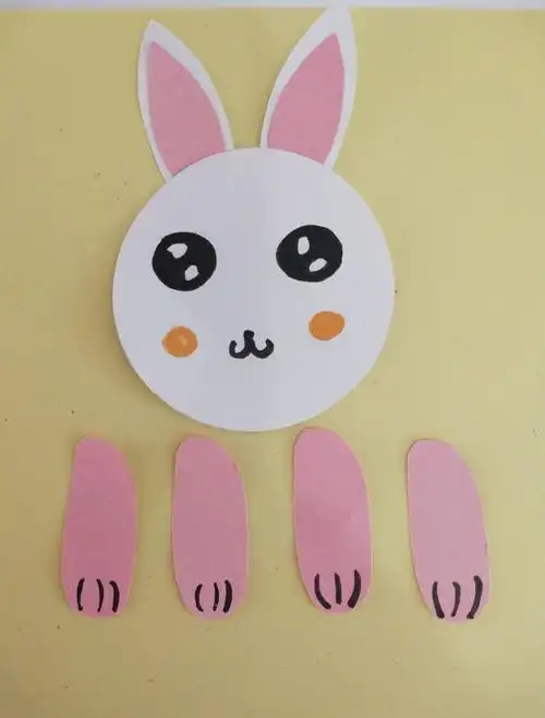 手工制作《可爱的小白兔》