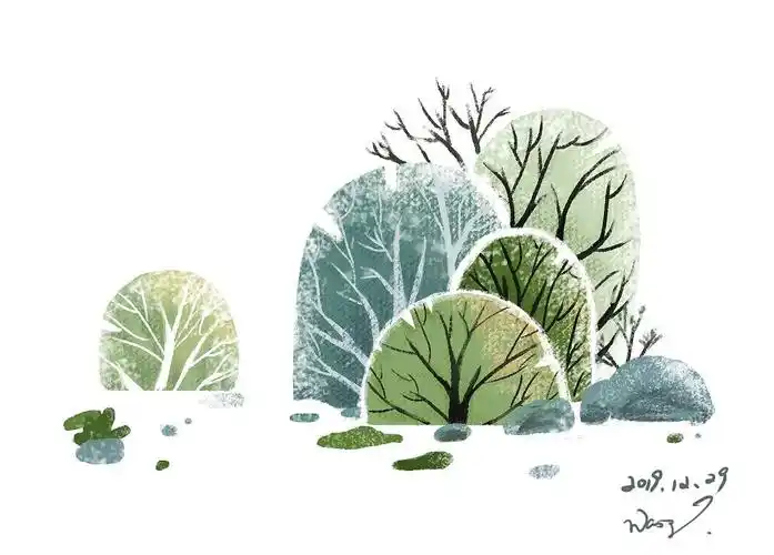 灌木练习|插画|创作习作|waiting613 - 临摹作品 - 站酷 (zcool)