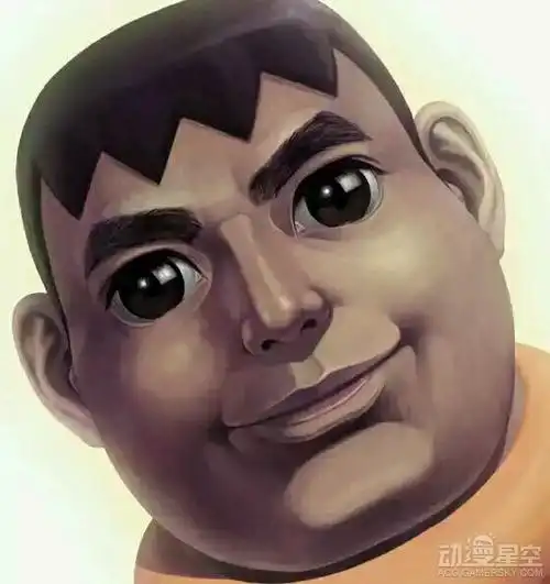 机器猫未来新人设同人画师打造胖虎炫酷形象