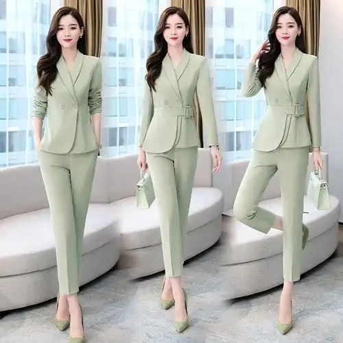 女士春秋小西装2021新款套装