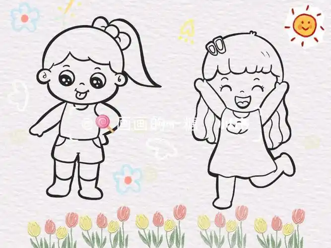 小朋友人物简笔画小女孩简笔画简笔画动漫美少女人物画法步骤简笔画