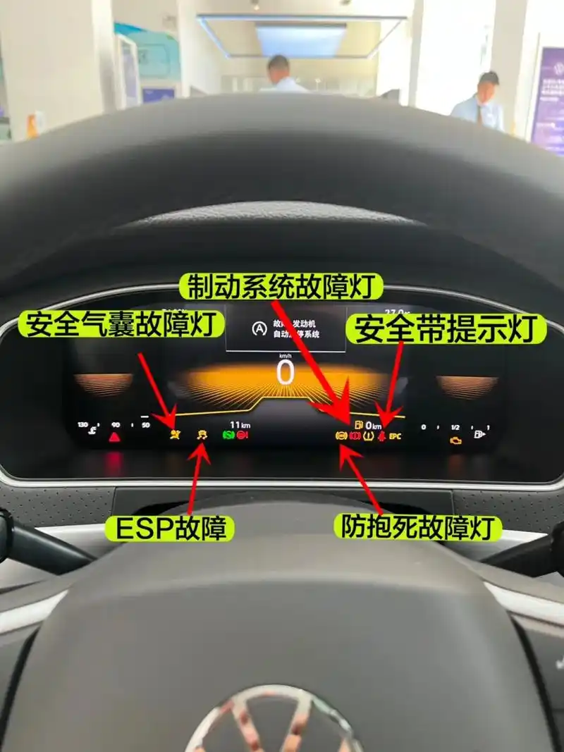 朗逸星空版仪表盘故障灯标志图解大全 - 抖音