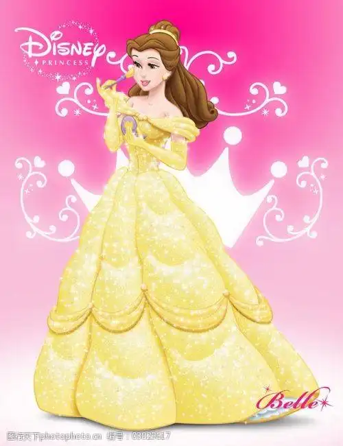 迪士尼公主贝儿公主美女与野兽