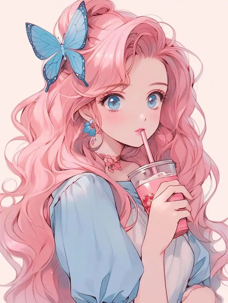 粉色系女生头像:有些烦恼丢掉了,才有云淡风轻的机会.